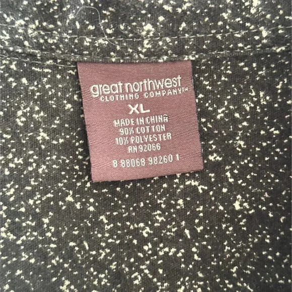 Great Northwest Shirt Mens XL Green Speckled Camping Outdoor Fall Casual Flannel - Picture 10 of 13